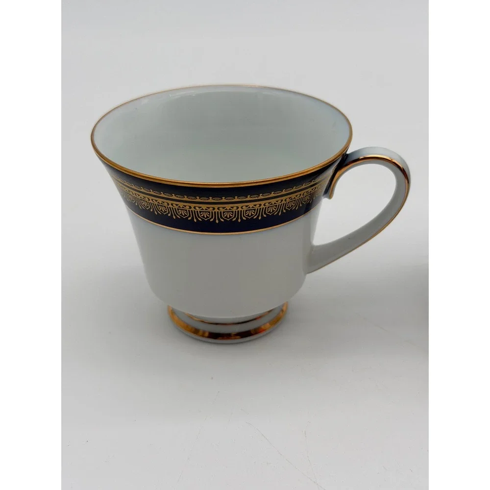 Legacy by Noritake Vienna 2796 Cobalt Blue Gold Trim Cup Saucer Set
